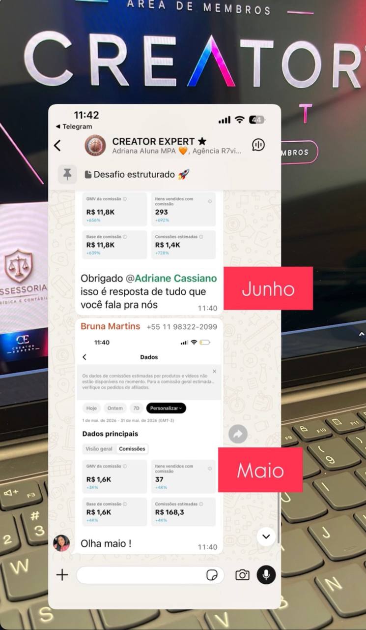 Depoimento compartilhado por aluno