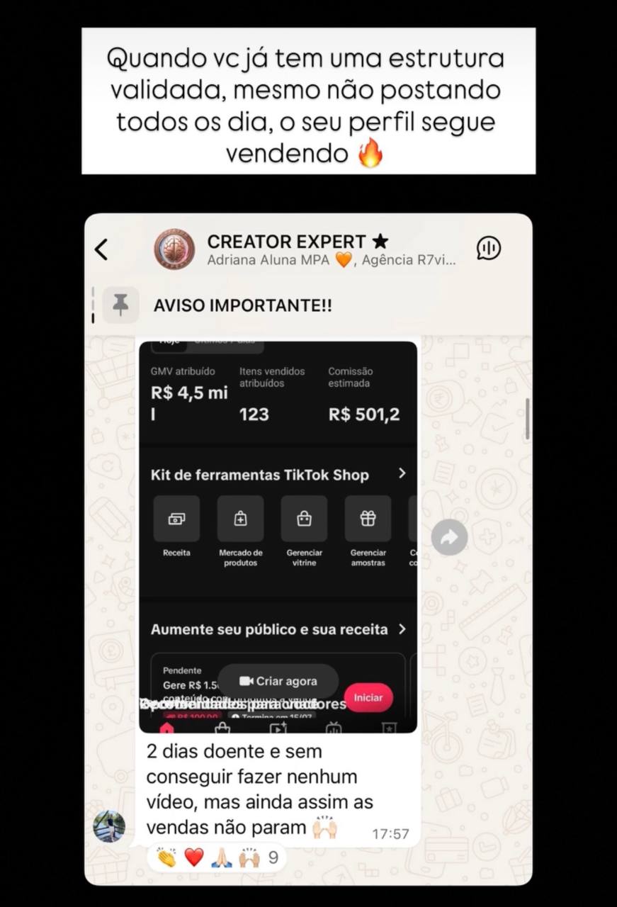 Print de resultado compartilhado por aluno