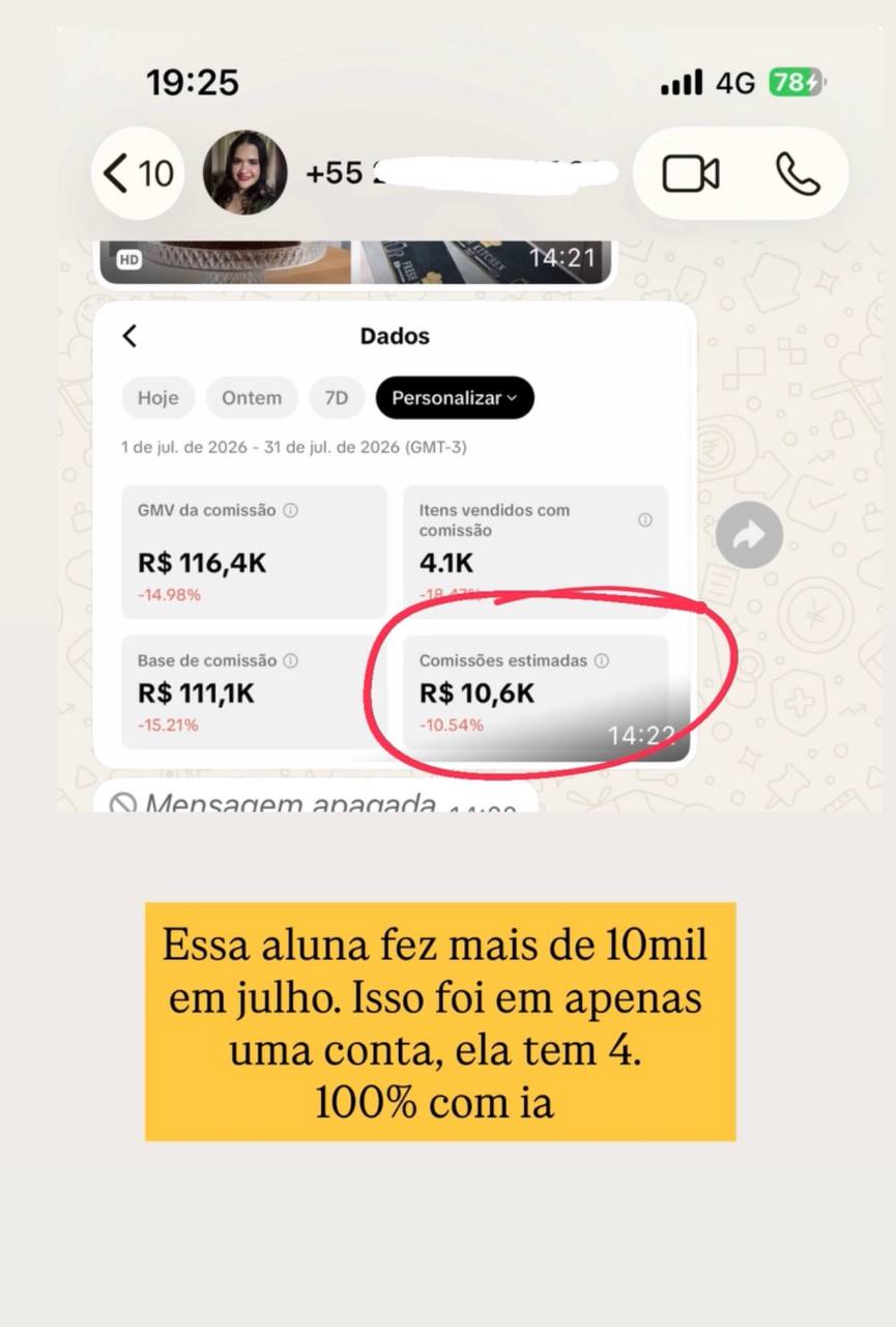 Print de resultado compartilhado por aluno